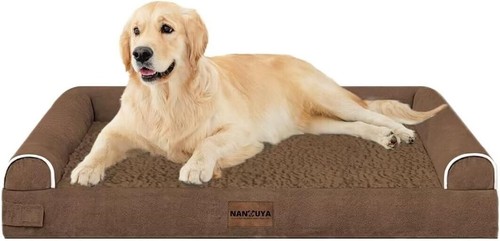 Comfortable Washable Orthopedic Dog Bed for Large Dogs - Waterproof Dark Coffee - Imagen 3 de 11