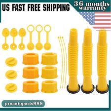 3 SET Gas Can Spout Nozzle Vent Kit Fit Replacement For Gas Cans Old Style Cap