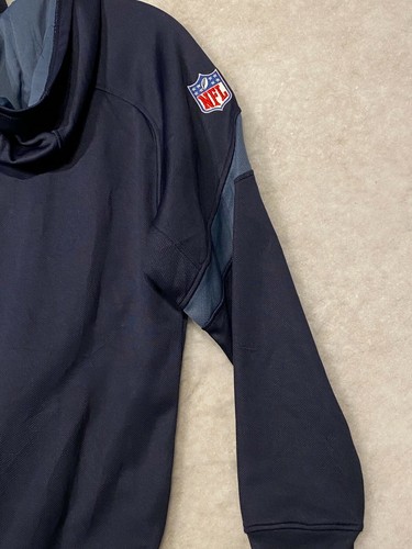 Seattle Seahawks Sweater Hoodie Mens Small Blue Embroidered Reebok Pullover 90s - Picture 10 of 12