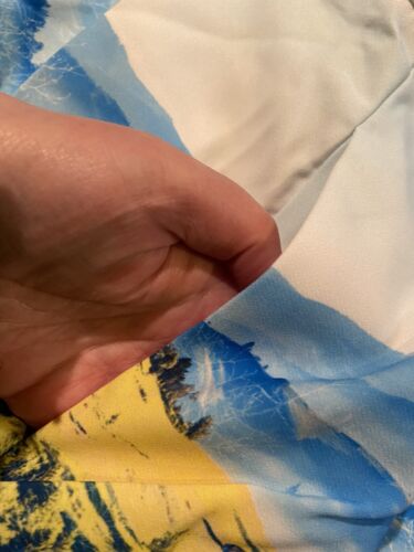 FROCK SHOP XS Blue Pleated Landscape Flower Skirt w Pockets ModCloth NWT - Picture 5 of 6
