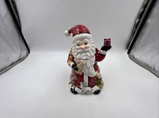 Gibson Home Ceramic Retro 3x9in Christmas Santa Cookie Jar BB01B34002