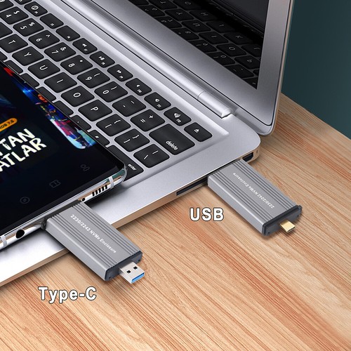 USB/Type-c Dual Interface NVME Case SSD M.2 Adapter USB3.1 Gen2 10Gbps SSD Box - Afbeelding 2 van 12