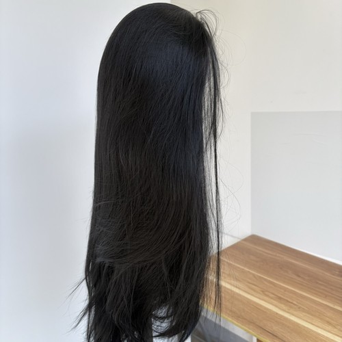 Off black HD T Lace Front Wig Long Straight Synthetic Hair Pre Plucked Natural - Picture 4 of 8