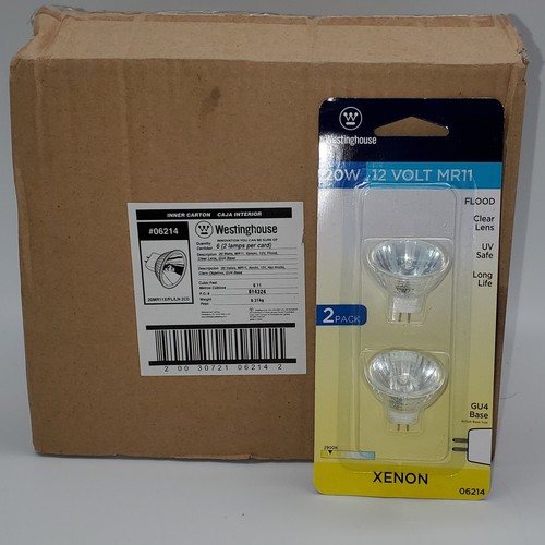 Westinghouse 20 Watts MR11 12 Volt Xenon Bulb 230 Lumens Decorative 2 pk New - Picture 2 of 5