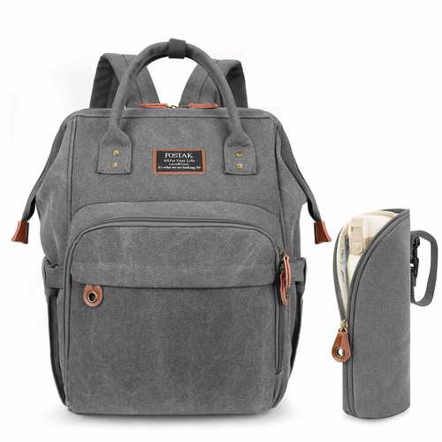 FOSTAK Diaper Bag Backpack Multifunction Travel Mommy Baby Nappy Changing Bag - Picture 2 of 10