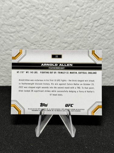 2024 Topps Chrome UFC Sepia Refractor - COMPLETE YOUR SET - Pick Your Cards - Picture 27 of 225