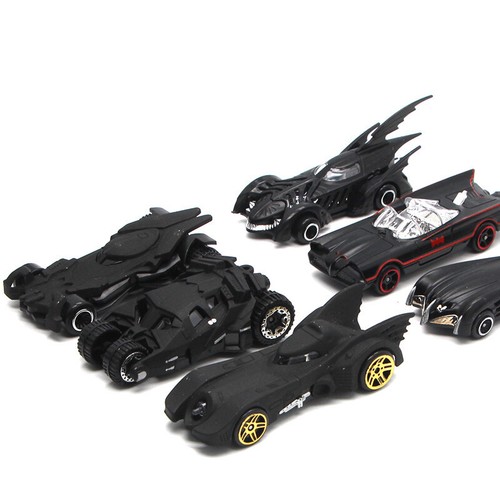Set of 6 Batman Batmobile 1:64 Modellauto Spielzeug Sammlung Schwarz Geschenk - Bild 2 von 8