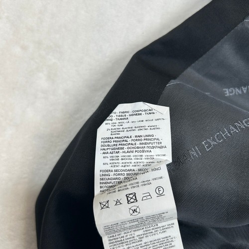 Armani Exchange Blazer Suit Separate Mens 44L 44 Black Modern Fit Wool $475 - Picture 13 of 13