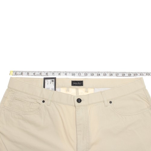 Pantalones de corte jean Hiltl NWD mezcla de algodón 5 bolsillos talla 42 US Dude en beige liso - Imagen 3 de 13