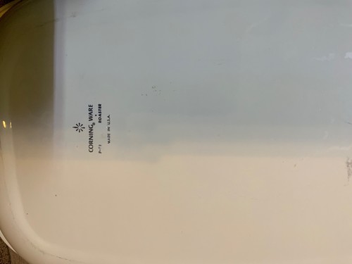 Vintage Corning Ware F21-B französisch weiß 4,5 Liter Lasagne Geschirr offener Röster - Bild 2 von 6