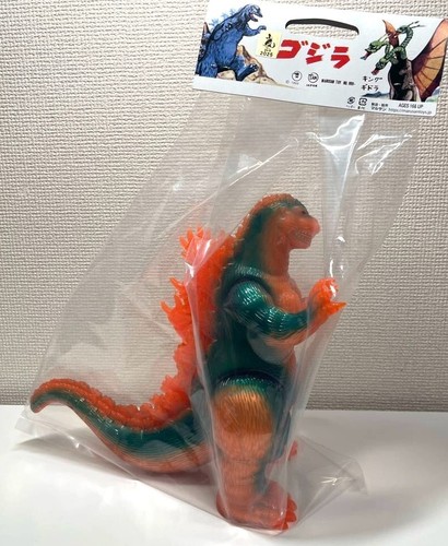 Godzilla 1989 Biogoji Marusan klar orange Zierleiste grün lackiert Vinyl Spielzeug Sofubi - Bild 3 von 6