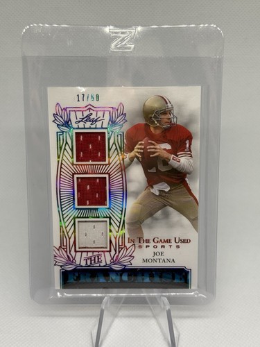 Leaf In The Game Used Sports 2024 Joe Montana The Franchise 17/60