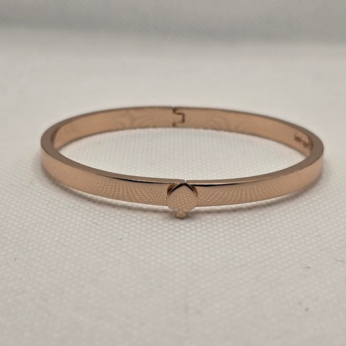 Kate Spade Rose Gold Thin Hinge Spade Bangle Bracelet