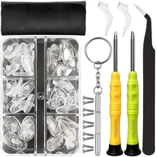 Eyeglass Nose Pads GOTOBA 22 Pairs Screw-in Eyeglasses Nose Pads Upgraded Gla...