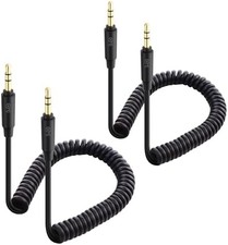 Stretchable 3.5mm Male to Male Stereo Audio Cable, 2-4 Feet
