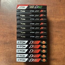 TDK Blank Cassette Tapes D90 Lot of 13 - New Sealed