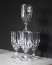 Mikasa Park Lane Iced Tea Crystal Glass Tumbler Goblet Set of 4