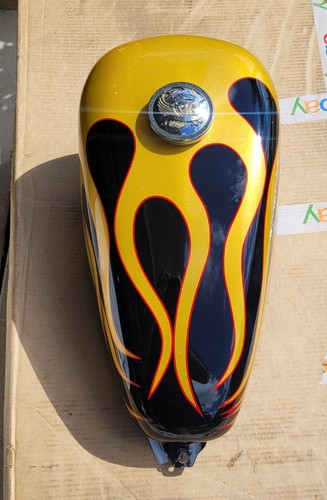 Harley Flamed Gas Tank Sportster Chopper  Custom - Picture 4 of 7