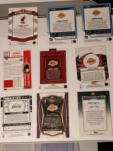 Lote de 9 tarjetas LeBron James Los Angeles Lakers - Imagen 8 de 8