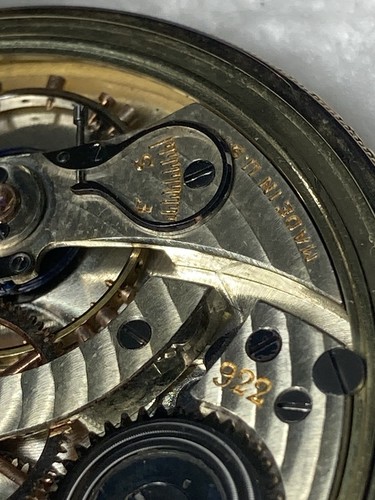 Hamilton 922 Taschenuhr 23 Jewels Mech Watch. Needs Service. Nachlass wie vorgefunden. - Bild 10 von 18