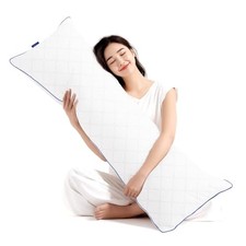 Long Body Pillow for Adults - Firm Body Pillow Insert with Shredded White