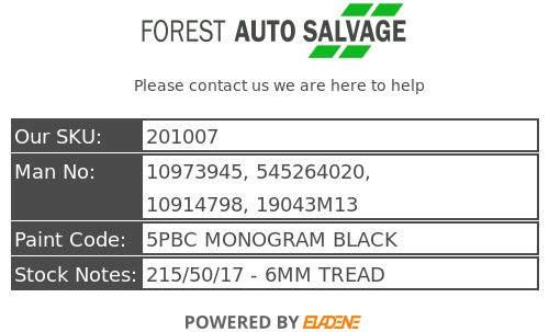 2023 MG 4 EV ALLOY WHEEL & TYRE 215 50 17 - Bild 2 von 5