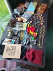 Junk Drawer Lot Of Old Fishing Stuff Coins Jewelry Old Cards Other Stuff