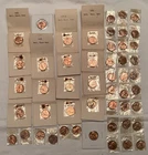Fifty (50) Brilliant Uncirculated Lincoln Wheat Cents from 1950s See Photos #2