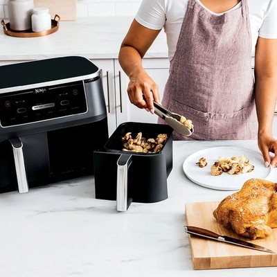 Ninja R-AD300CO Foodi 10qt XL 2-Basket Air Fryer, Black