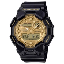 Casio G-Shock BLACK & GOLD GA010GGB-1A9 10-YR Battery Ana-Digi Mens Sports Watch