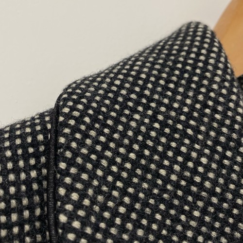 Hobbs 100% Wool Cropped Blazer Jacket Women's UK 12 Black & White Micro Check - Picture 6 of 24