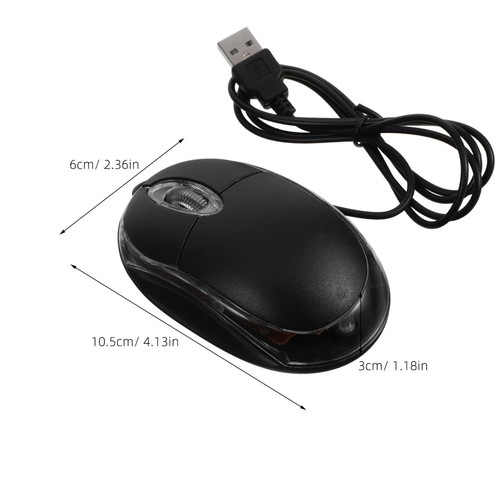 Wired Usb Mouse: 1000DPI Optical Mouse with LED Light & 1.5m Cable - Portable - Picture 10 of 12