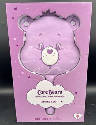 Care Bears LED Handheld Makeup Mirror Purple Share Bear **NEW SEALED**