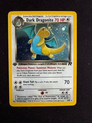 Dark Dragonite / dunkles Dragoran 5/82 Pokémon - Rocket Swirl 1st Edition