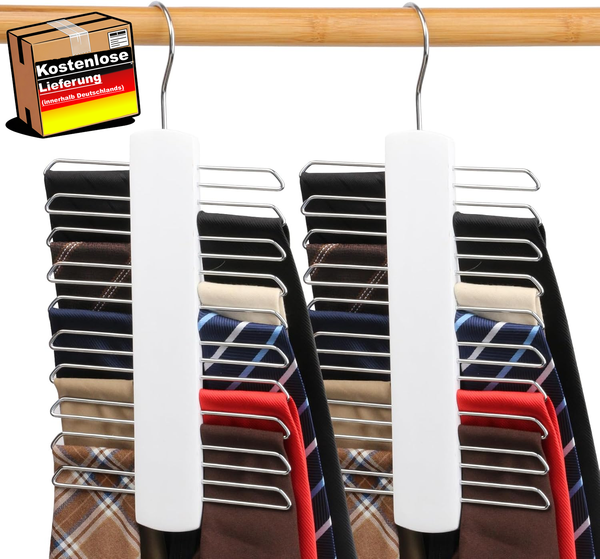 Krawattenhalter Holz 360° Drehbar FüR GüRtel Schal Krawatte Aufbewahrung-image