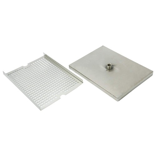 Stainless Steel 12" x 9" Surface Mount Beer Drip Tray with Brass Drain/Nipple... - Picture 4 of 9