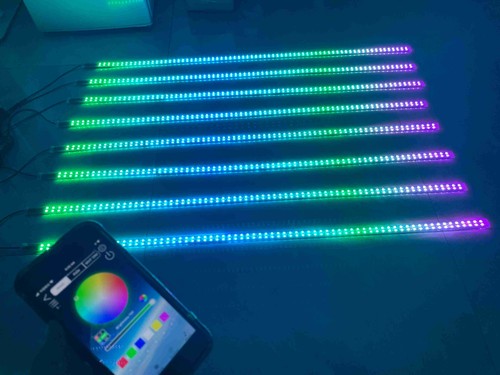 8pcs 3FT RGB Brightest Color Chasing Double Row Dual LED Strip Lights APP Remote - Picture 13 of 18