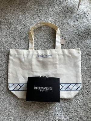 Emporio Armani Fragrances Gift Set Pink Patent Makeup Case + Canvas Tote NWT