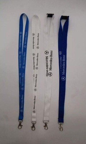 Genuine Mercedes Benz Lanyard Keychain Breakaway Lobster Clasp Clip White Black - Picture 2 of 10