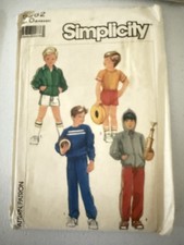 Simplicity Sewing Pattern 6962 Sweatpants Hoodie Sweatshirt Shorts Size 5-6X