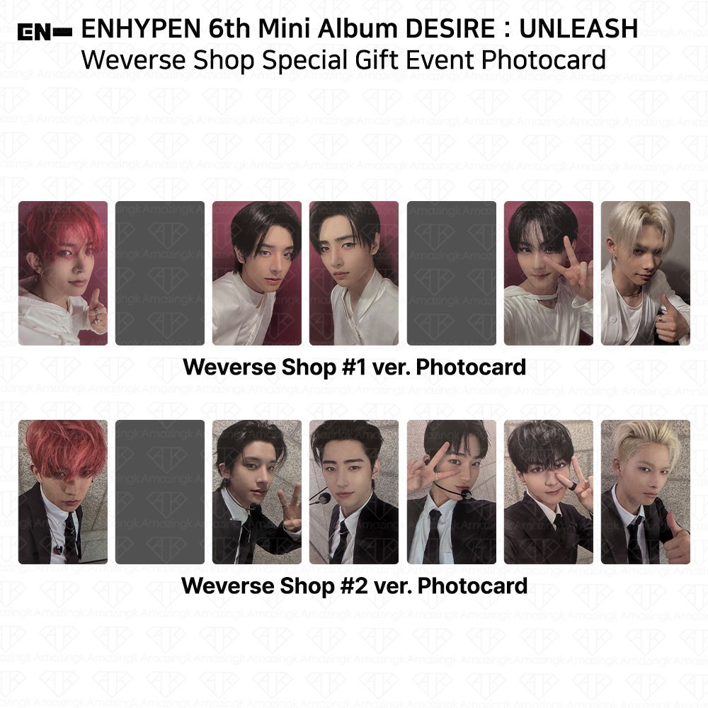enhypen サイン ポスター desire:unleash エナプ トレカ ENHYPEN 6th Mini Album Desire:Unleash Weverse Shop Special