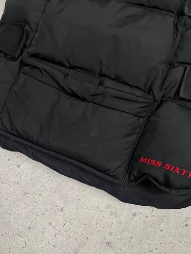 Miss Sixty Black Puffer Vest Women’s Stylish Winter Sleeveless Jac Prada Type - Picture 3 of 15