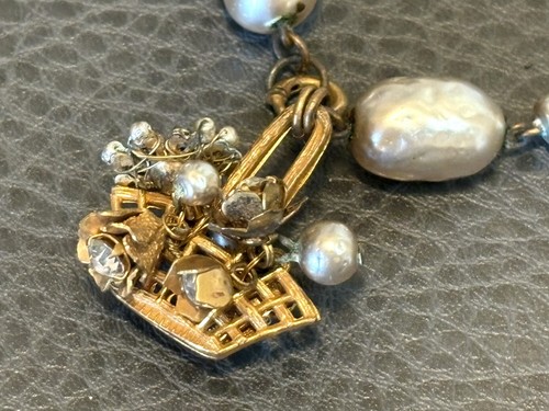 Vintage unsigniert MIRIAM HASKELL Armband Korb Charm Barock PERLE FILIGRAN - Bild 9 von 11