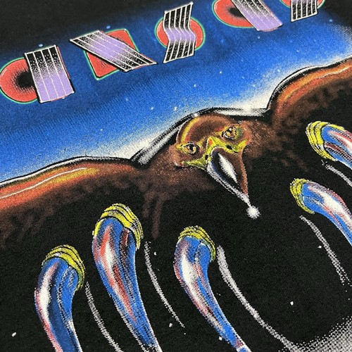 Vintage KANSAS Band T Shirt Large Black Song For America Tour Double Sided 80s - Picture 4 of 7
