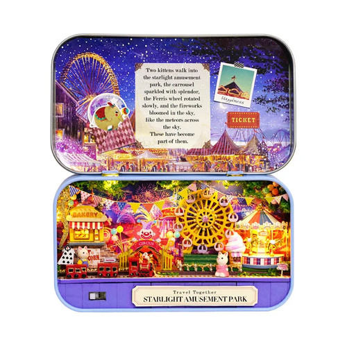 Box Theater Zum Selbermachen Holz Puppenhäuser Miniatur Box Niedliche Puppenhäuser 3D Puzzle - Bild 25 von 32