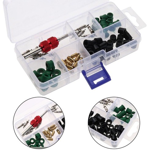Professional AC Repair Tool Kit 71Pcs Set with Rubber Gaskets and Valve Cores