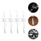  4 Pcs Snowflake Hanging Ornament Decorations Ornaments Celebration