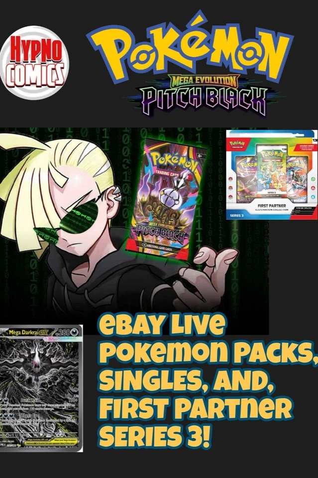 POKEMON PITCH BLACK PACK RIPS & SINGLES-FIRST PARTNER SERIES 3 TOO!
