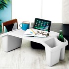 White Bed Tray Portable Laptop Serving Table to Eat Work & Drink Holder Sofa Bed