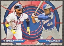 2025 Topps #DD-16 Hank Aaron / Ronald Acuña Jr. Dynamic Duos
